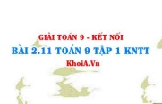 Bài 2.11 SGK Toán 9 tập 1 Kết nối tri thức